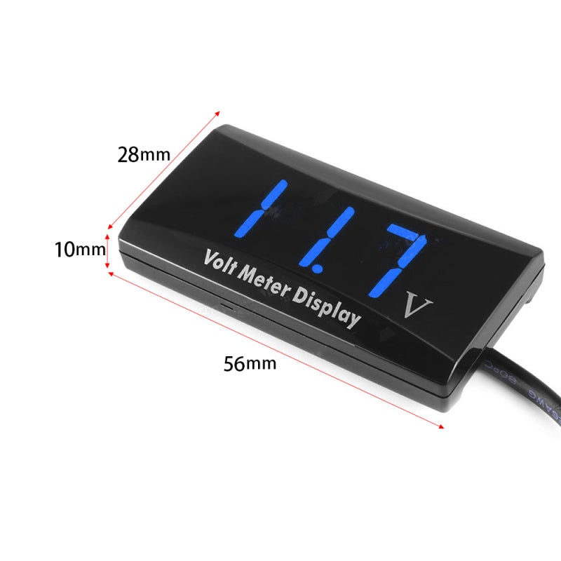 Digital Voltmeter: Blue Ultra-Thin High-Accuracy (±0.2%) Voltage Gauge - Real-Time Voltage Display Voltage Panel Meter for Vehicle Battery Monitoring - Image 4