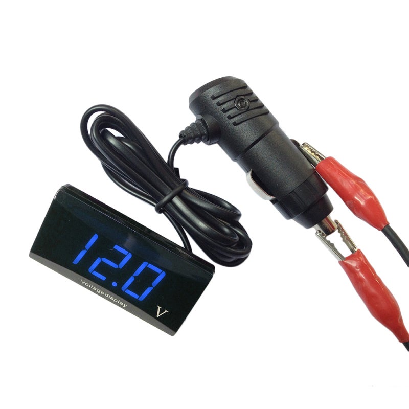 Digital Voltmeter: Blue Ultra-Thin High-Accuracy (±0.2%) Voltage Gauge - Real-Time Voltage Display Voltage Panel Meter for Vehicle Battery Monitoring - Image 3