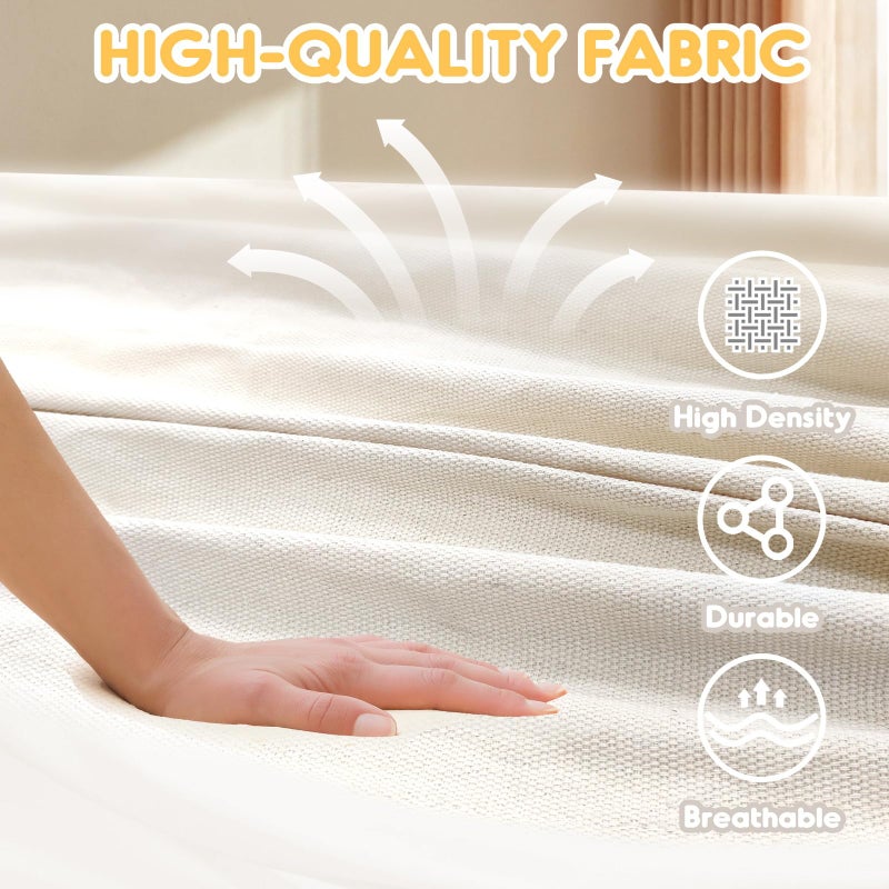 ANYOO Cotton Hammock Portable Camping Hammocks for Hanging Sturdy Garden Comfortable Fabric Hammock with Tree Straps Up to 660lbs with Travel Bag for Camping Outdoor/Indoor Patio Backyard - Image 3