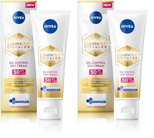 Nivea NIVEA Luminous Even Glow Oil Control Day Cream SPF50 40ml Pack of 2