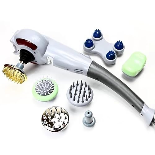 Veentus 7 Heads Body Massager Machine for Pain Relief | Magic Electric Full Body Massage Machine for Body Pain | Neck Shoulder Back Leg & Foot Massager | Heavy Duty Portable Handheld Massager Grey - Image 2