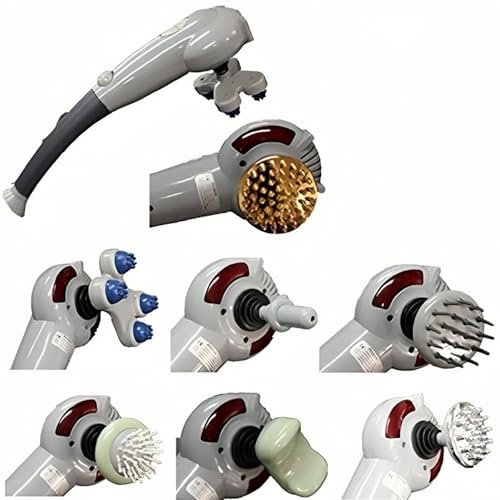 Veentus 7 Heads Body Massager Machine for Pain Relief | Magic Electric Full Body Massage Machine for Body Pain | Neck Shoulder Back Leg & Foot Massager | Heavy Duty Portable Handheld Massager Grey - Image 3