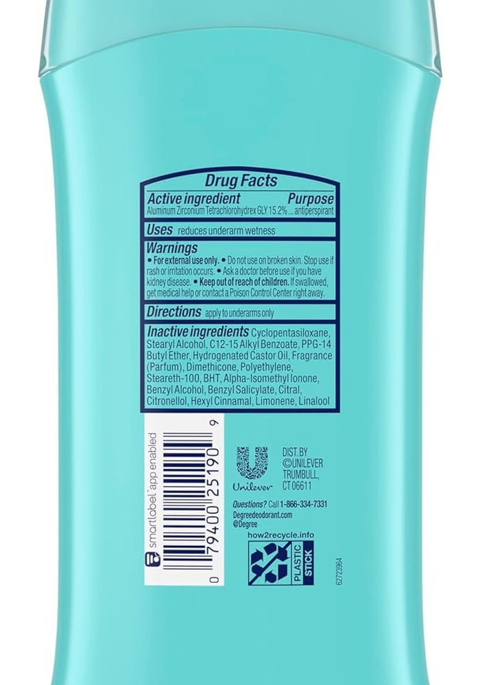 Degree Dry Protection Shower Clean Anti-Perspirant and Deodorant Stick for Women, 2.6 oz - Image 2