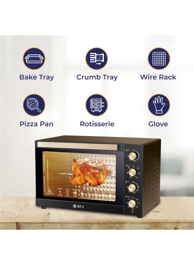 SPJ 100 L Electric Oven with 360° Rotisserie – EOW‑BR100L02 (2800 W, 7 Heat Levels) - Image 5