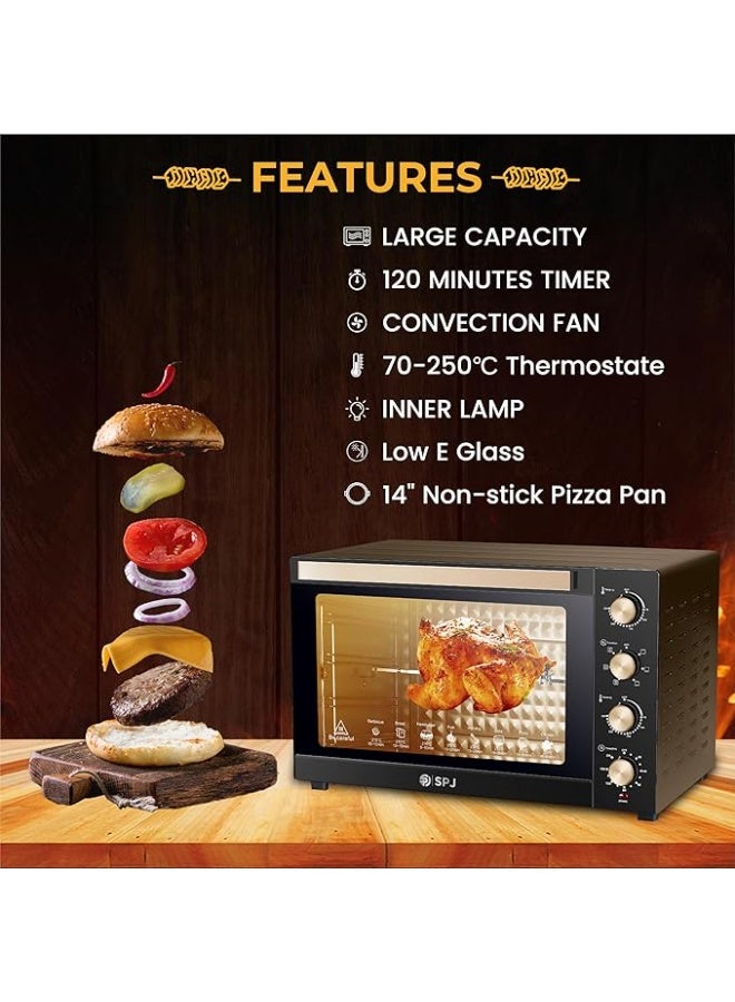 SPJ 100 L Electric Oven with 360° Rotisserie – EOW‑BR100L02 (2800 W, 7 Heat Levels) - Image 3