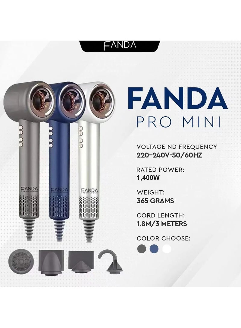 Fanda Promini High-Speed Hair Dryer – 1400W Ionic Blow Dryer, Low Noise, Smart Temperature Control - Image 1