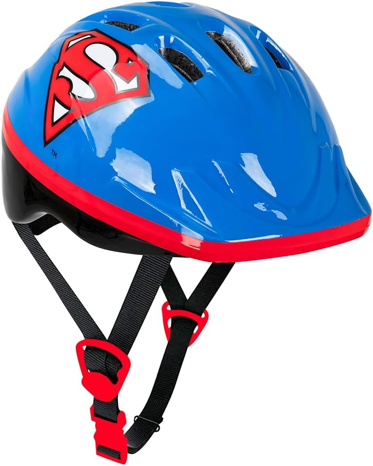 Spartan Superman Kids Helmet for Ages 3–6 | Medium Size 50–52cm | DC Superhero Bike, Skate, and Scooter Safety Gear | Lightweight Shell with Air Vents | Adjustable Chin Strap | SP-9141 - Image 1