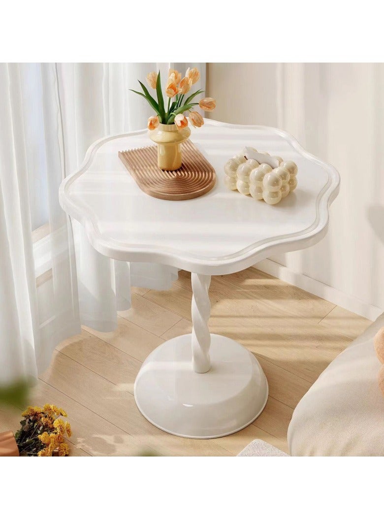 Arabest Petal End Table Side Table, Coffee Table, Modern Simple Style Coffee Table, Small Table for Living Room Bedroom Balcony, Bedside Table (Color : White)  - Image 1