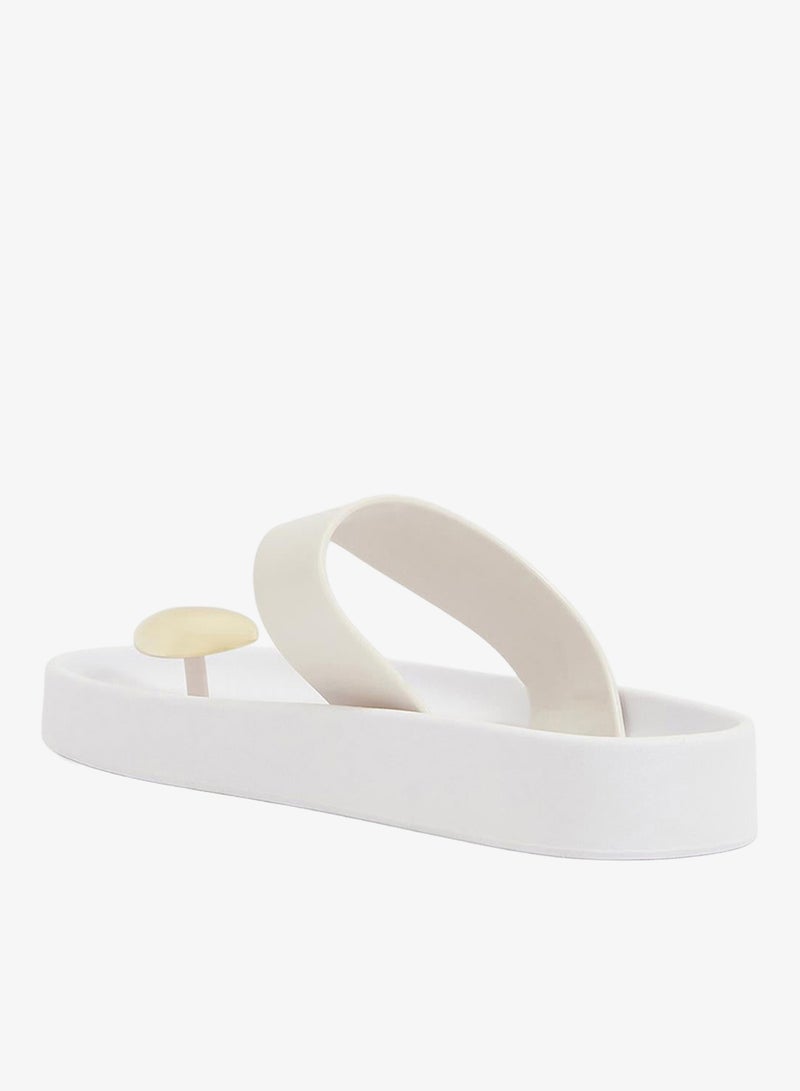 Voices Smooth Stone Women'S Anti Slip Sole  Single Strap Sandals - White - Image 2