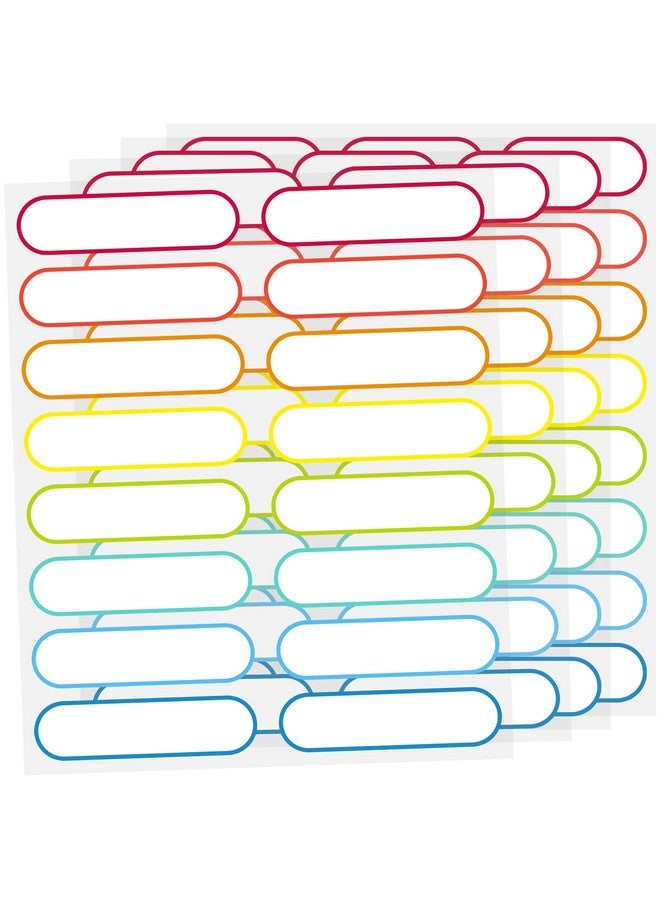 CHUBBIEE Baby Bottle Labels For Daycare, Self-Laminating, Waterproof Write-On Name Labels, Assorted Sizes & Colors, Pack Of 80 (Rainbow) - Image 1