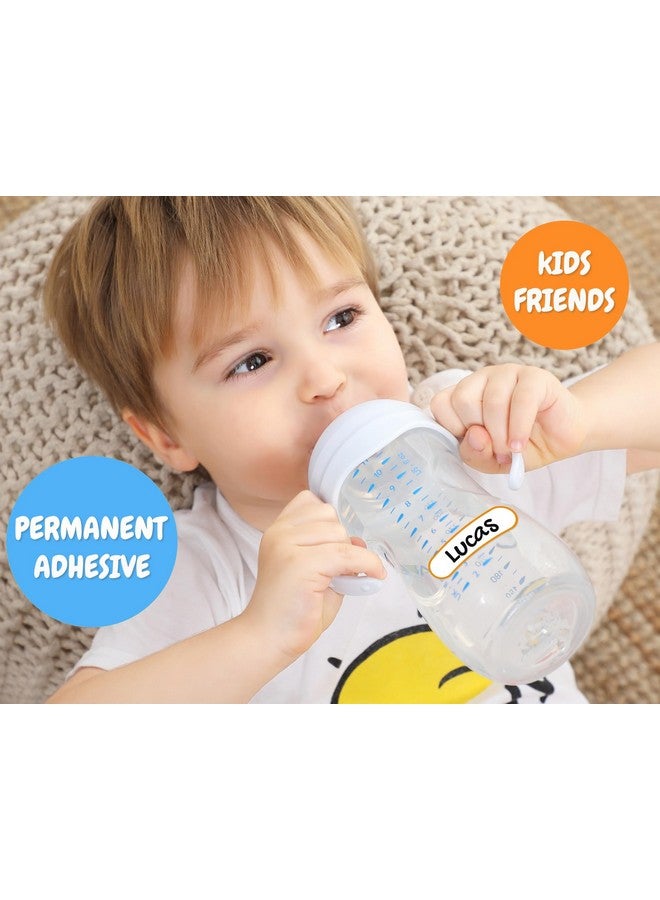 CHUBBIEE Baby Bottle Labels For Daycare, Self-Laminating, Waterproof Write-On Name Labels, Assorted Sizes & Colors, Pack Of 80 (Rainbow) - Image 2