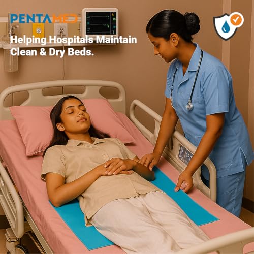 PENTAMED Ultra Soft Rubberised Textile Fabric Sheet | Waterproof, Washable, Reusable Mattress Protector for Adults, Toddlers & Babies | Non-Absorbent Bed, Sofa & Crib Protection. (Pink, 1 x 1 Meter) - Image 3