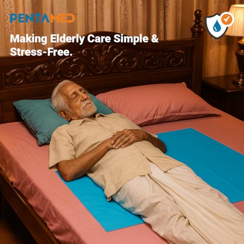 PENTAMED Ultra Soft Rubberised Textile Fabric Sheet | Waterproof, Washable, Reusable Mattress Protector for Adults, Toddlers & Babies | Non-Absorbent Bed, Sofa & Crib Protection. (Pink, 1 x 1 Meter) - Image 5