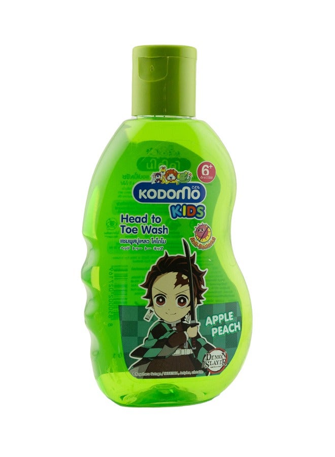 Kodomo Head to Toe Wash Apple Peach 200 ml