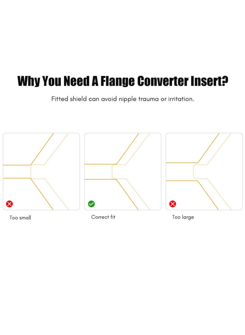 3PCS Breast Milk Pump Inserts Breast Converter Practical Breast Pump Replacement 17mm 19mm 21mm - Image 4