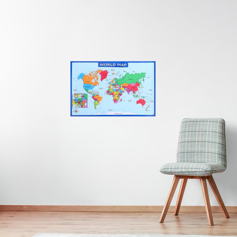 2 Sets of Geography Map Poster Interesting Geography Poster Household Learning Poster - Image 4