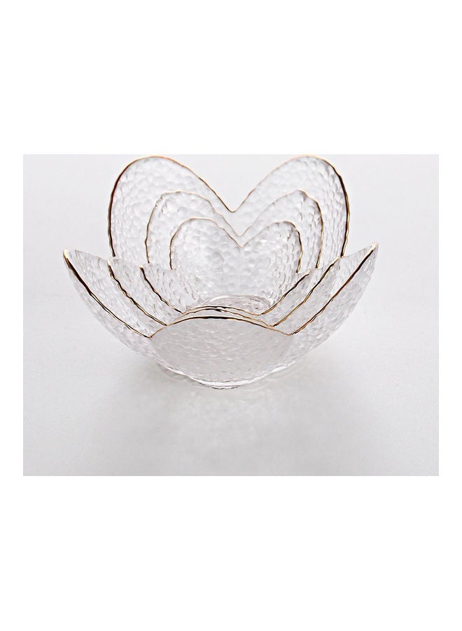 3-Piece Gold Drawing Glass Plate For Unicorn Lotus Clear 16.5x7.5x9cm  - Image 3