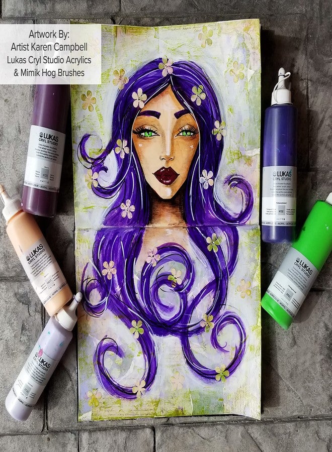 Lukas Cryl Studio 250ml Acrylic Paint, Gold - Image 5