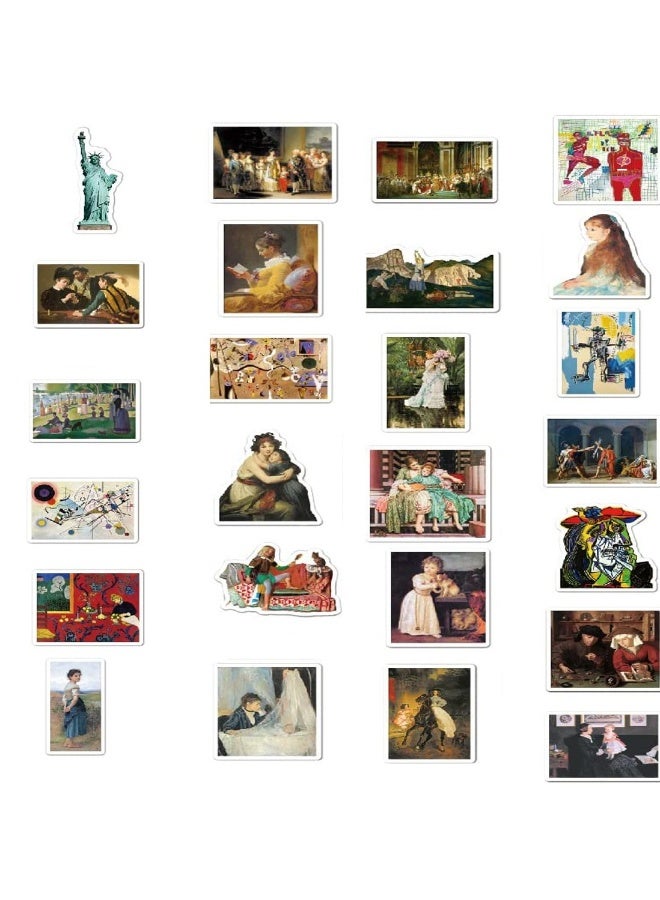 Abstract Art Sticker, Oil Painting Stickers 52Pcs Famous Paintings Sculptures Waterproof Vinyl Stickers for Water Bottles Bicycle Laptop Refrigerator Luggage Computer Phone Skateboard Bike Decals - Image 4
