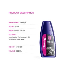 FLAMINGO Flamingo High Gloss Tire Protectant Gel 500 ml  - Image 4