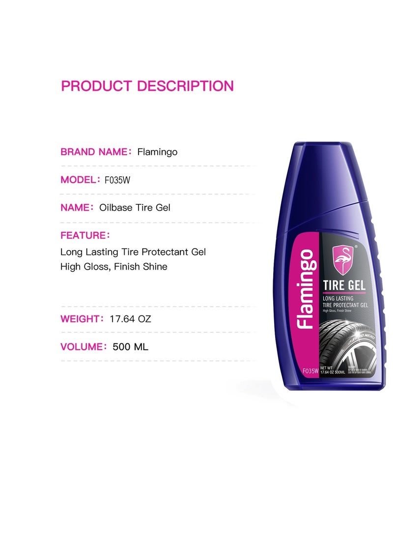 Flamingo High Gloss Tire Protectant Gel 500 ml - Image 4