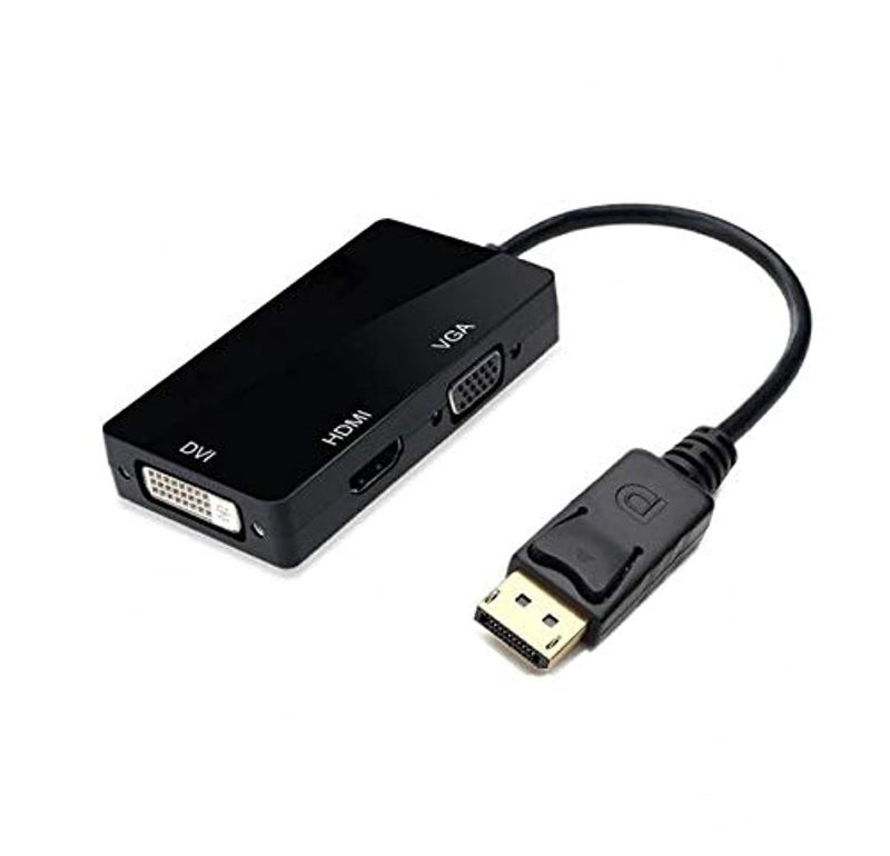 DisplayPort to HDMI - Dvi- VGA 3 in 1 Multi Function Cable Adapter