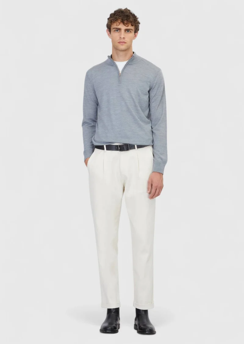 Ramsey Light Grey Knitwear Sweatshirt