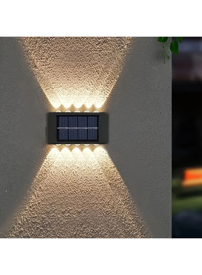 10 LED Solar Wall Lanterns Outdoor Indoor Garden Lighting Warm Light - Image 4