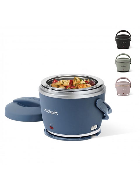 Crock-Pot Electric Lunch Box, Portable Food Warmer for On-the-Go, 20-Ounce, Faded Blue