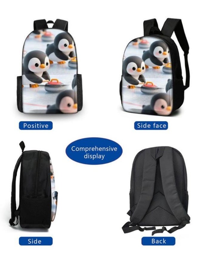Bright Li Fire Unlock the new fashion of childish fun! Three-piece set of bags, cartoon elements for children and teenagers (students, children, friends' outings, mountain climbing, schooling, etc. can be used) - 91 - Image 3