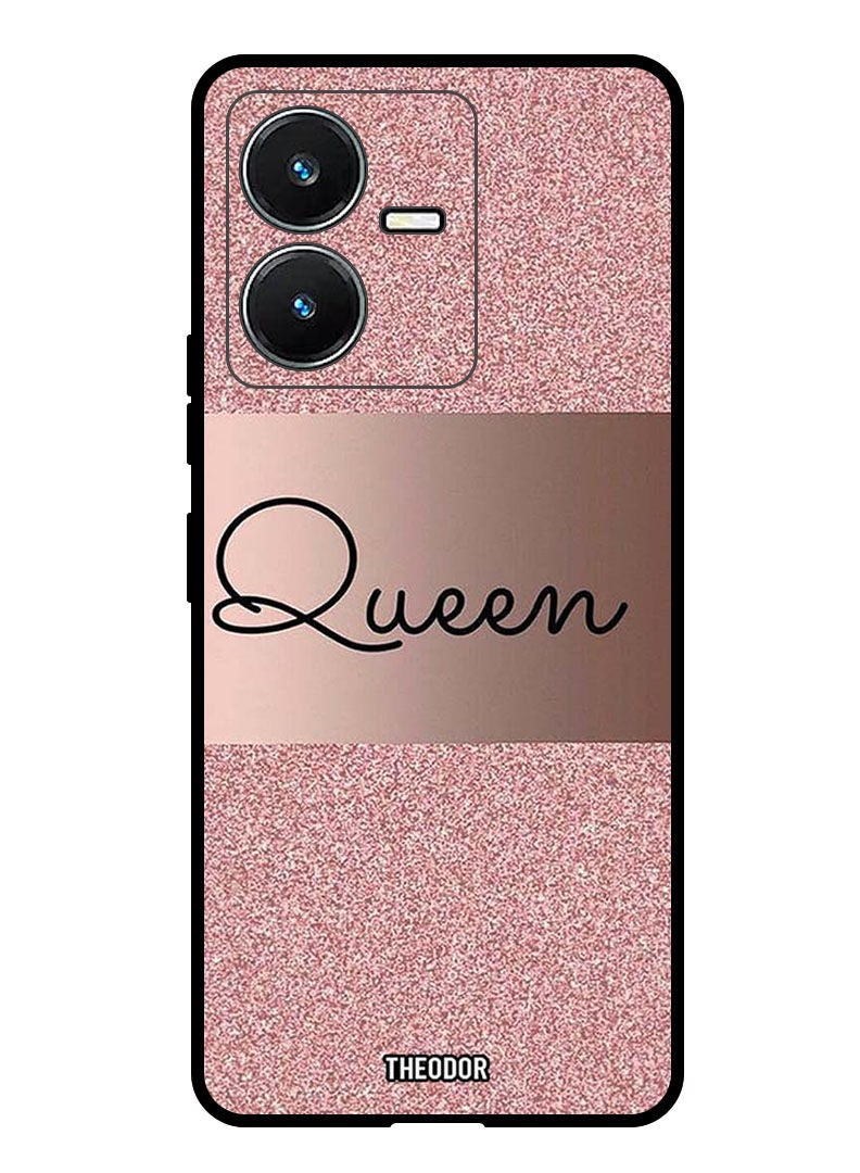 Theodor Protective Case Anti Scratch Shock Proof Bumper Cover For  Vivo Y22 And Y22S Queen Glitters - Image 1