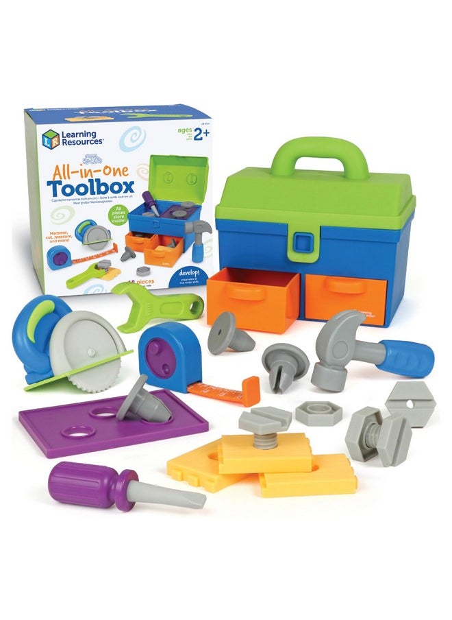 ليرننج ريسورسز - مجموعة أدوات New Sprouts All-in-One من Learning Resources، مجموعة أدوات للأطفال الصغار، مجموعة أدوات لعب من Montessori، أنشطة تعليمية لمرحلة ما قبل المدرسة، 18 قطعة، للأطفال من سن 2+ - Image 1