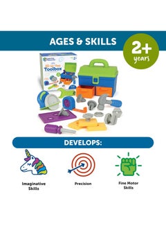 ليرننج ريسورسز مجموعة أدوات New Sprouts All-in-One من Learning Resources، مجموعة أدوات للأطفال الصغار، مجموعة أدوات لعب من Montessori، أنشطة تعليمية لمرحلة ما قبل المدرسة، 18 قطعة، للأطفال من سن 2+  - Image 4