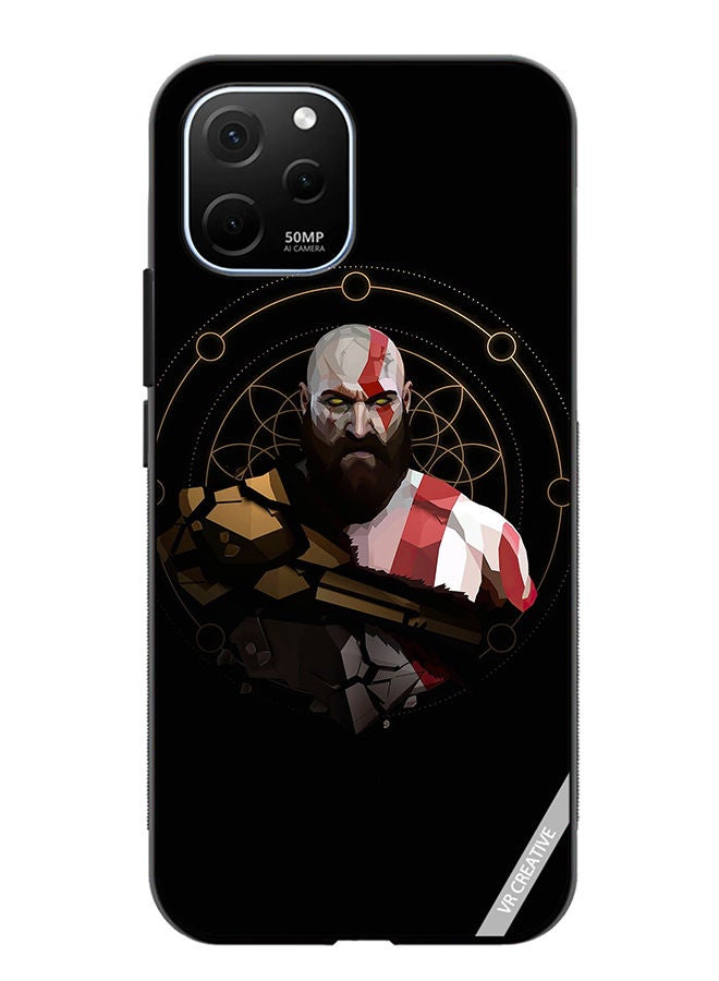 VR CREATIVE Protective Case Cover For Huawei Enjoy 50z God Of War, Kratos Design Multicolour - Image 1