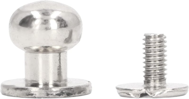 Monk Rivet High Gloss Smoother 10x8mm, Copper Leather Rivet Fastener, 200 Sets Exquisite Workmanship Metal Studs for DIY Clothing Bags Shoes Wardrobes (Silver) - Image 3