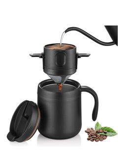 Excefore Portable Coffee Maker Set ,Stainless Steel Mug & Collapsible Pour Over Filter Enjoy Fresh Coffee Anywhere for Camping, Travel, and Office Use  - Image 1