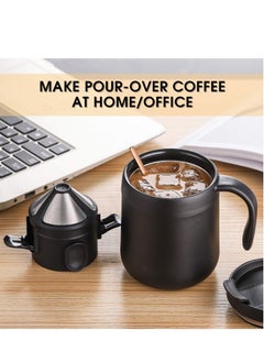 Excefore Portable Coffee Maker Set ,Stainless Steel Mug & Collapsible Pour Over Filter Enjoy Fresh Coffee Anywhere for Camping, Travel, and Office Use  - Image 4