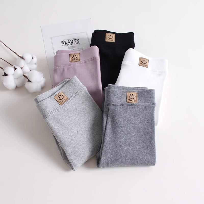 Girls' Thick Children'S Pants Cotton Black Outer Wear Spring White Long Pants For Baby Girls - Image 3