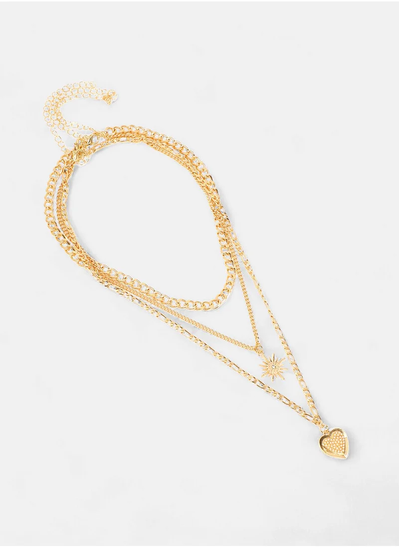 SOHI Pearls Layered Necklace