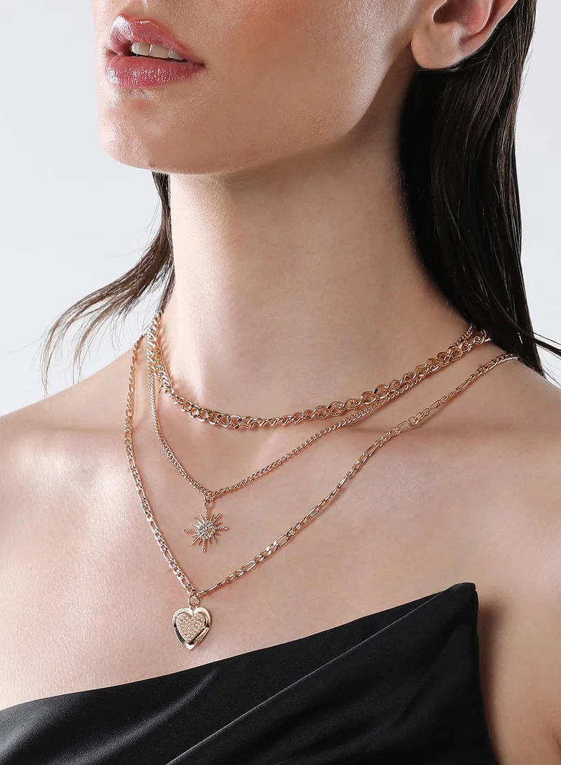 SOHI Pearls Layered Artificial Necklace Jewellery
