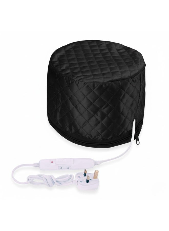 AlsayedP Women's Hair Care Thermal Head Spa Cap, Electric Hair Shower Cap, Heated Cap for Home Hair Care (Black) - Image 1