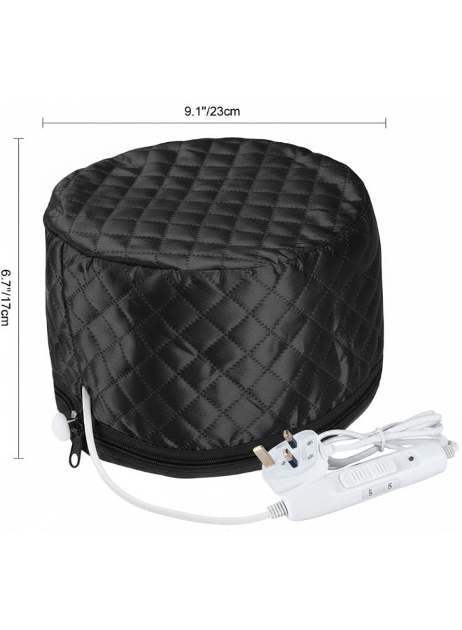 AlsayedP Women's Hair Care Thermal Head Spa Cap, Electric Hair Shower Cap, Heated Cap for Home Hair Care (Black) - Image 2