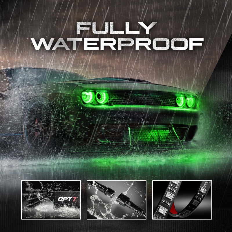 OPT7 Aura Halo Lights DRL for 2008-2023 Dodge Challenger with Remote Control, RGB Multicolor LED Neon Lighting Kit, Demon Eye, Angel Eye, Headlight Accessories, Easy Installation, Car Decor Assemblies - Image 4