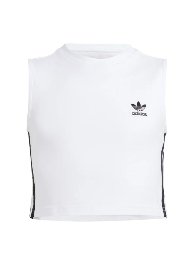 adidas Originals CROP TANK TOP White Originals Kids TOPS