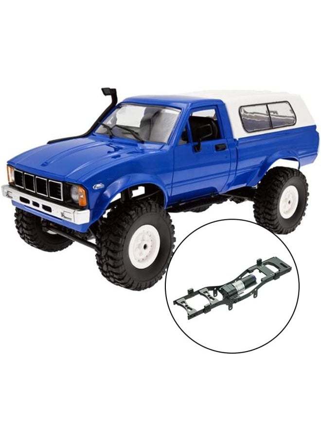 silvercnc Wheelbase Metal Chassis Frame Body Sheel Kit 370 Motor Fit for WPL C14 C24 1/16 RC Pickup Truck DIY Parts - Black  - Image 2