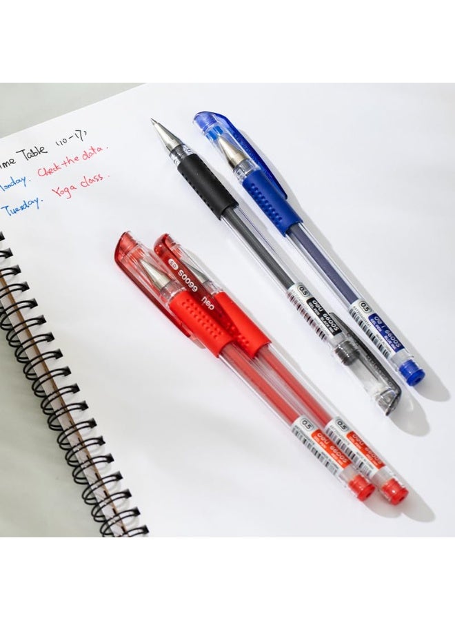 ديلي قلم جل ديلي E6600S حبر أزرق 0.5 مم رأس دقيق كتابة ناعمة للاستخدام المكتبي – عبوة 12 قلم - Image 2