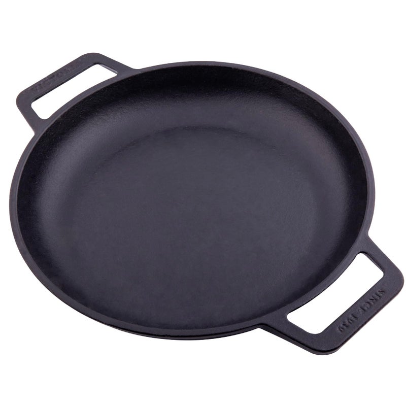 Victoria Cast Iron Round Skillet with Double Loop Handles, Made in Colombia, 10 Inches - Image 1