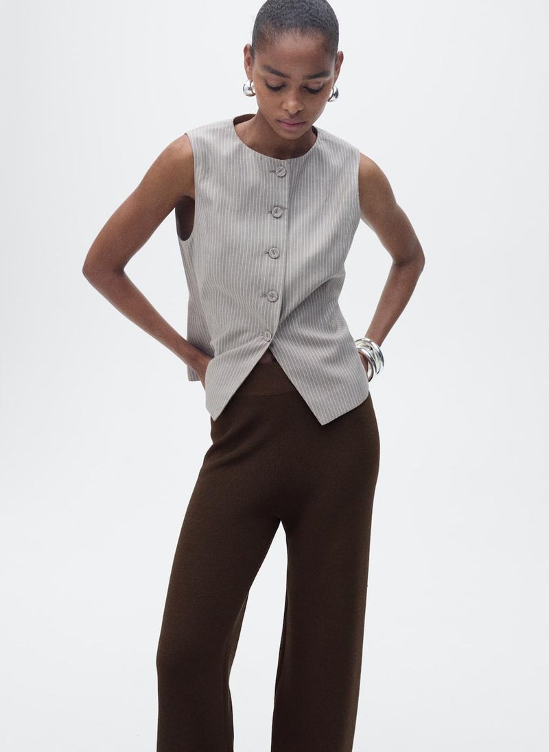 MANGO - Straight Knitted Trousers - Image 1