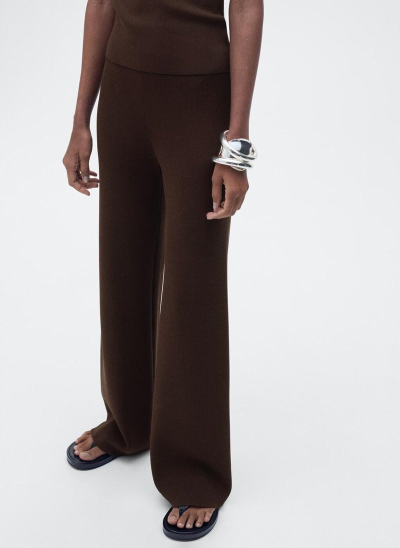 MANGO - Straight Knitted Trousers - Image 1