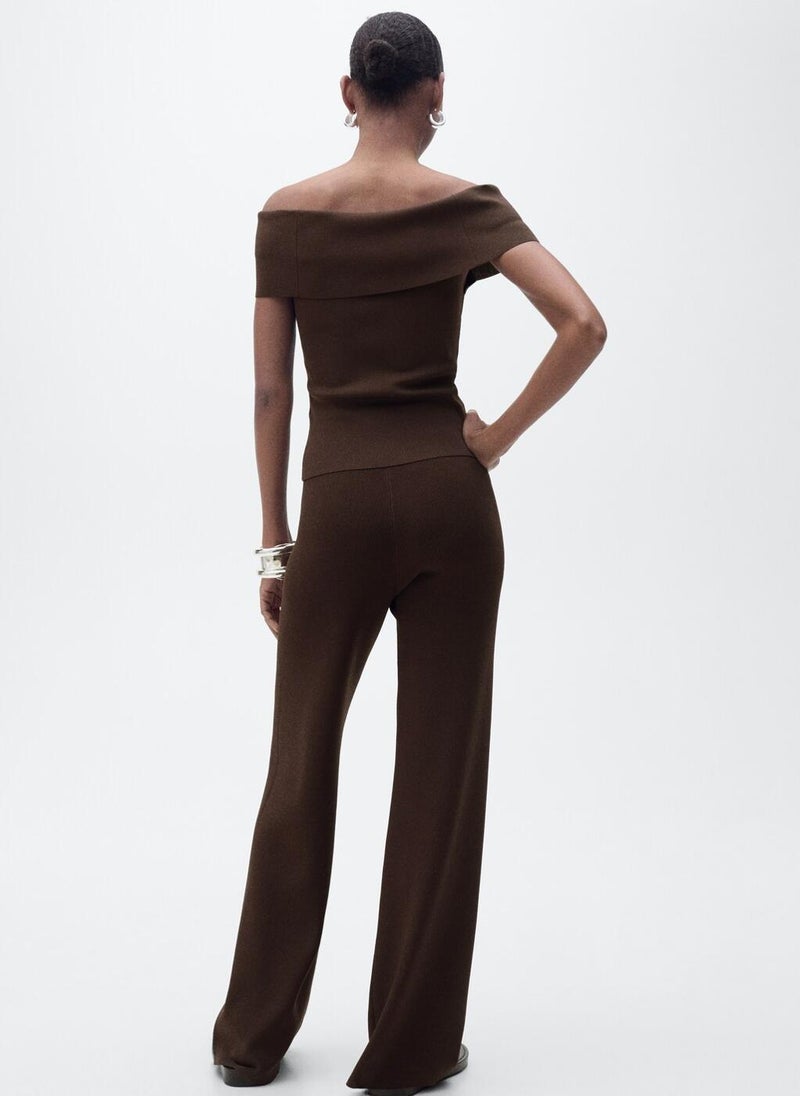 MANGO - Straight Knitted Trousers - Image 1